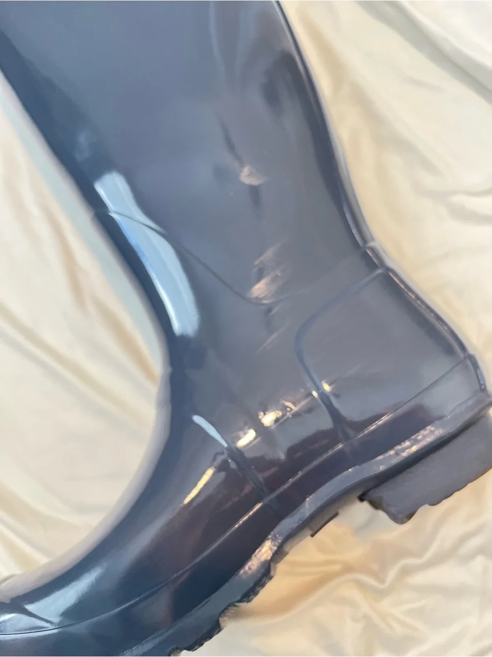 Hunter Glossy Charcoal Tall Rain Boots